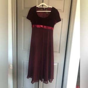 Velour and Chiffon Dress